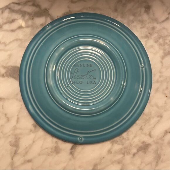 Vintage Mid-Century MCM Fiestaware Fiesta Turquoise Bread Plate - Picture 2 of 2